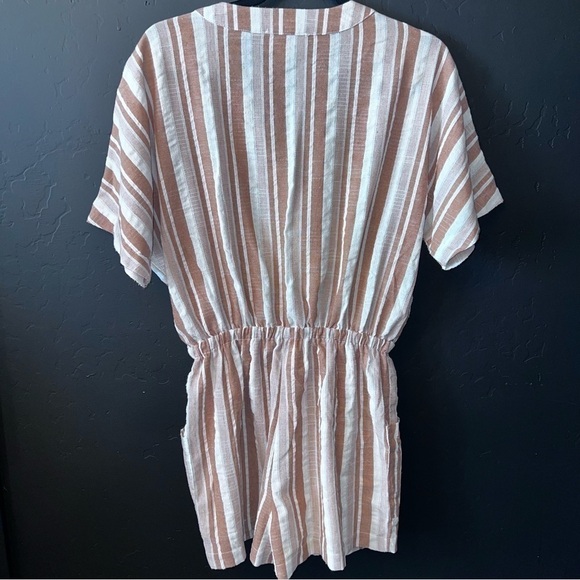 Love riche women’s romper Color: Brown/white striped Size: S 100% Cotton l - Picture 5 of 9
